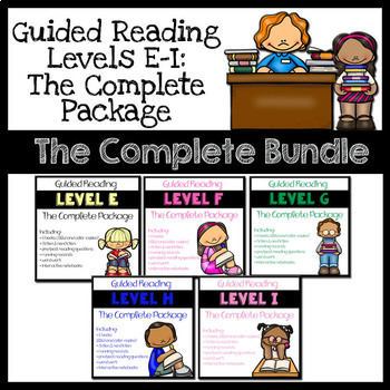 Preview of Guided Reading Leveled Books Levels E-I: The Complete Bundle - Distance Learning