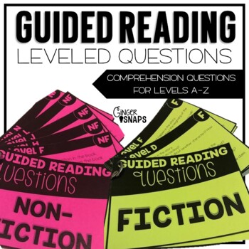 Preview of Guided Reading Comprehension Leveled Questions - Levels A-Z