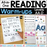 Guided Reading Levels AA-D | Distance Learning