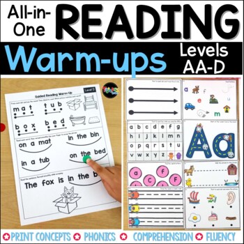 Preview of Guided Reading Levels AA-D | Distance Learning