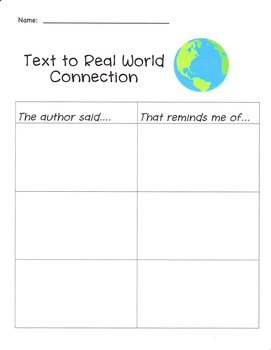 Guided Reading - "Making Connections" Worksheets by No Spring Chicken