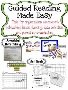 Preview of Guided Reading Materials BUNDLE for Organizing, Planning, and Documenting