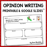 Google Classroom™  Distance Learning Writing: Opinion Prom