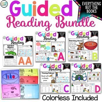 Preview of Guided Reading Bundle with Lesson Plans & Word Work Activities for Levels AA-D