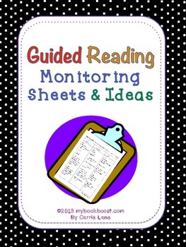 Guided Reading Monitoring by My Book Boost | TPT
