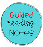 Guided Reading Note Catcher and Checklist  *EDITABLE*