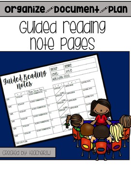 Preview of Guided Reading Note Page