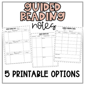 Preview of Guided Reading and Math Notes