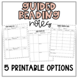 Guided Reading and Math Notes