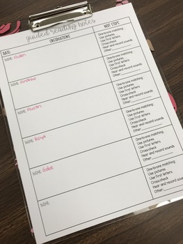 Guided Reading Notes Sheets by Hometown Teacher | TpT