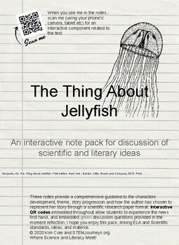 Preview of Guided Reading Notes: The Thing About Jellyfish
