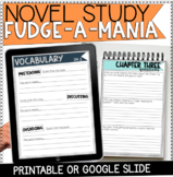Novel Study Book Club: Fudge-a-Mania (PRINTABLE+GOOGLE)
