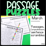 Guided Reading Passage Puzzle | Cloze Reading | Google Slides | March | Seesaw