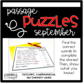 Guided Reading Passage Puzzle | Cloze Read | Google Slides