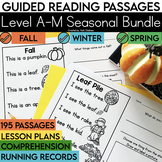 Guided Reading Passages Bundle: Seasonal Edition {Level A-M}