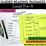 Guided Reading Passages | Level Pre-A | Fiction | Comprehension