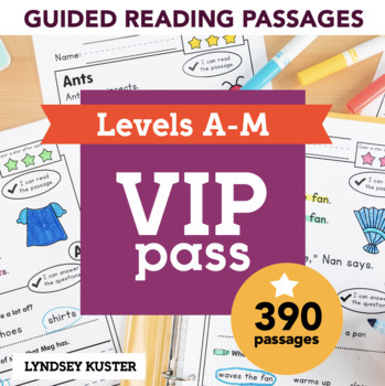 Preview of Guided Reading Passages VIP Pass - 390 Passages
