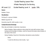 Guided Reading Plans for "Whales Passing" by Eve Bunting