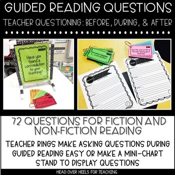 Preview of Guided Reading Questions For Fiction & Non-Fiction {Before, During & After}