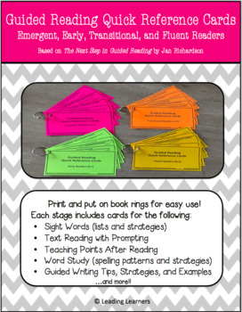 Preview of Guided Reading Quick Reference Cards