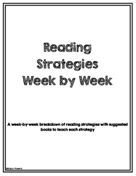 Preview of Guided Reading Reading Strategy Curriculum