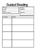 Guided Reading Recording/Observation Sheet