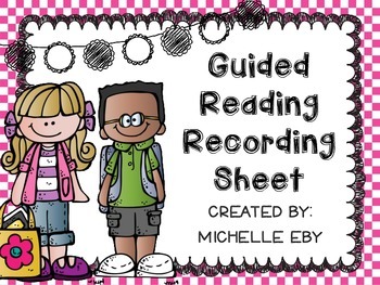 Preview of Guided Reading Recording Sheet
