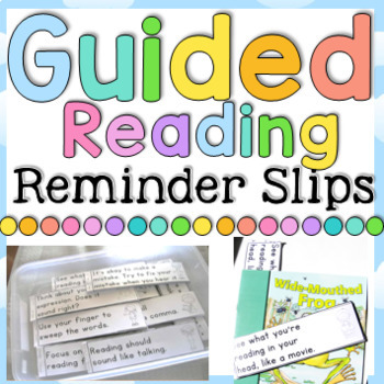 Preview of Guided Reading Reminder Slips