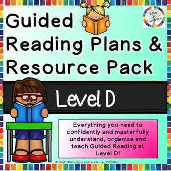 Preview of Guided Reading Resource, Lesson Planning, & Activity Pack Level D