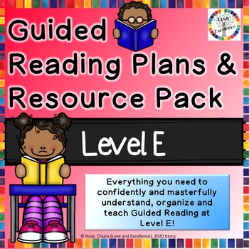 Preview of Guided Reading Resource, Lesson Planning, & Activity Pack Level E
