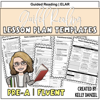 Preview of Guided Reading Lesson Plan Templates | Pre-Reader-Fluent