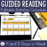 Guided Reading Groups Template Farmhouse Schedule Editable