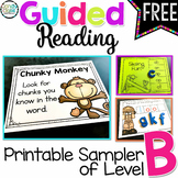 Guided Reading Activities Sampler of Level B Freebie