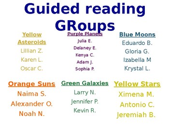 Preview of Guided Reading Schedule Template