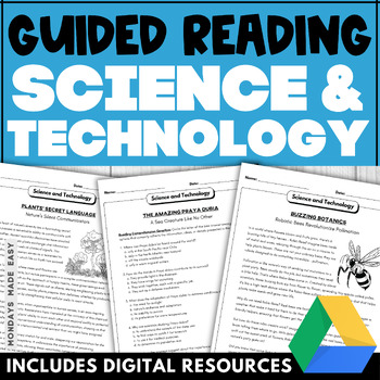 Preview of Guided Reading - Science & Technology - 6 Comprehension Passages by Lexile Level