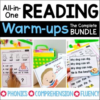 Preview of Guided Reading Skill Warm-ups Bundle : Phonics Fluency and Reading Comprehension