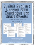 Guided Reading Small Group Lesson Plan templates Level L-V