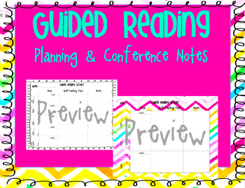 Preview of Guided Reading Small Groups Planning Conference Sheet