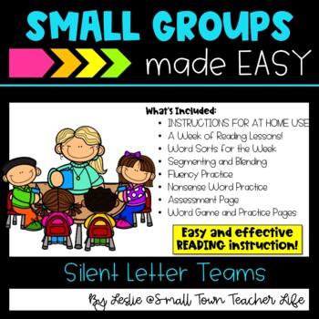 Preview of Guided Reading Small Groups made EaSY- Silent Letter Teams: "kn, gn, mb, wr"