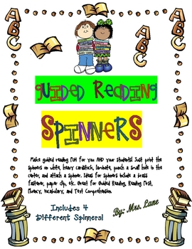 Preview of Guided Reading Spinners (Includes 4 Different Spinners!)