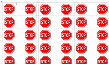 Preview of Guided Reading Stop Sign Labels