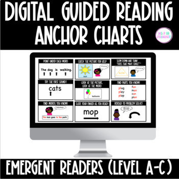 Preview of Guided Reading Strategies Anchor Charts (Levels A-C)