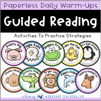 Preview of Guided Reading Strategies Daily Practice Warm Up Lessons