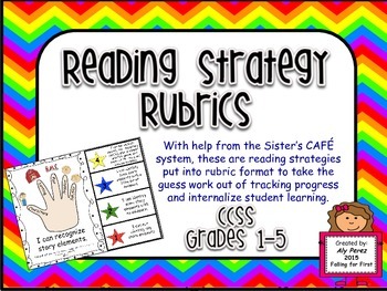 Preview of Guided Reading Strategies Rubrics CCSS Grades 1-5