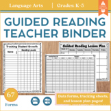 Guided Reading Lesson Plan Sheets and Data Tracking Forms