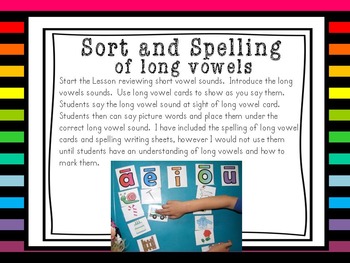 Guided Reading Teaching the Long Vowel Sounds by Scissors and Crayons