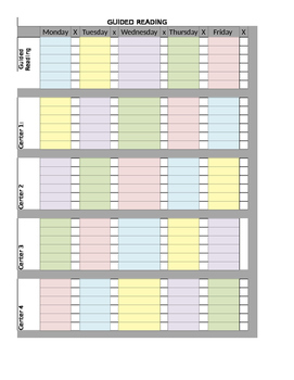 Preview of Guided Reading Template