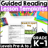 Guided Reading Lesson Plan Templates K to 1st Group Notes 