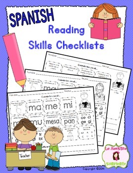 Preview of Guided Reading Tools: Reading Skills Checklists (Spanish)