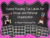 Guided Reading Tub Labels for Group and Material Organizat